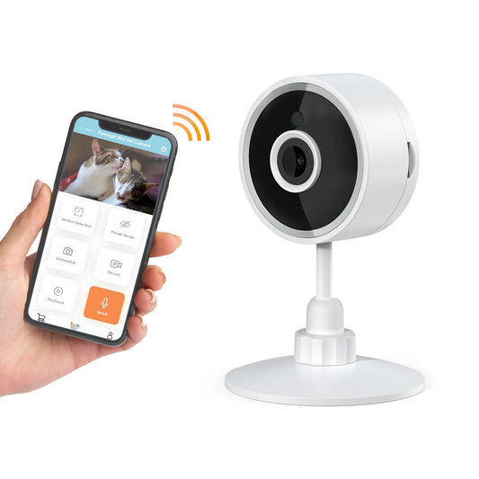 Purrsight Mini Wi-Fi HD Pet Camera, Indoor Security Camera with App for Cats and Dogs